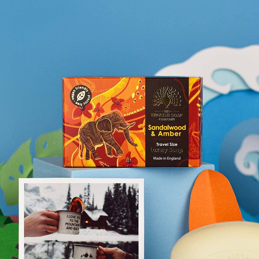 Travel Sandalwood and Amber Mini Soap - Pockets of Bliss
