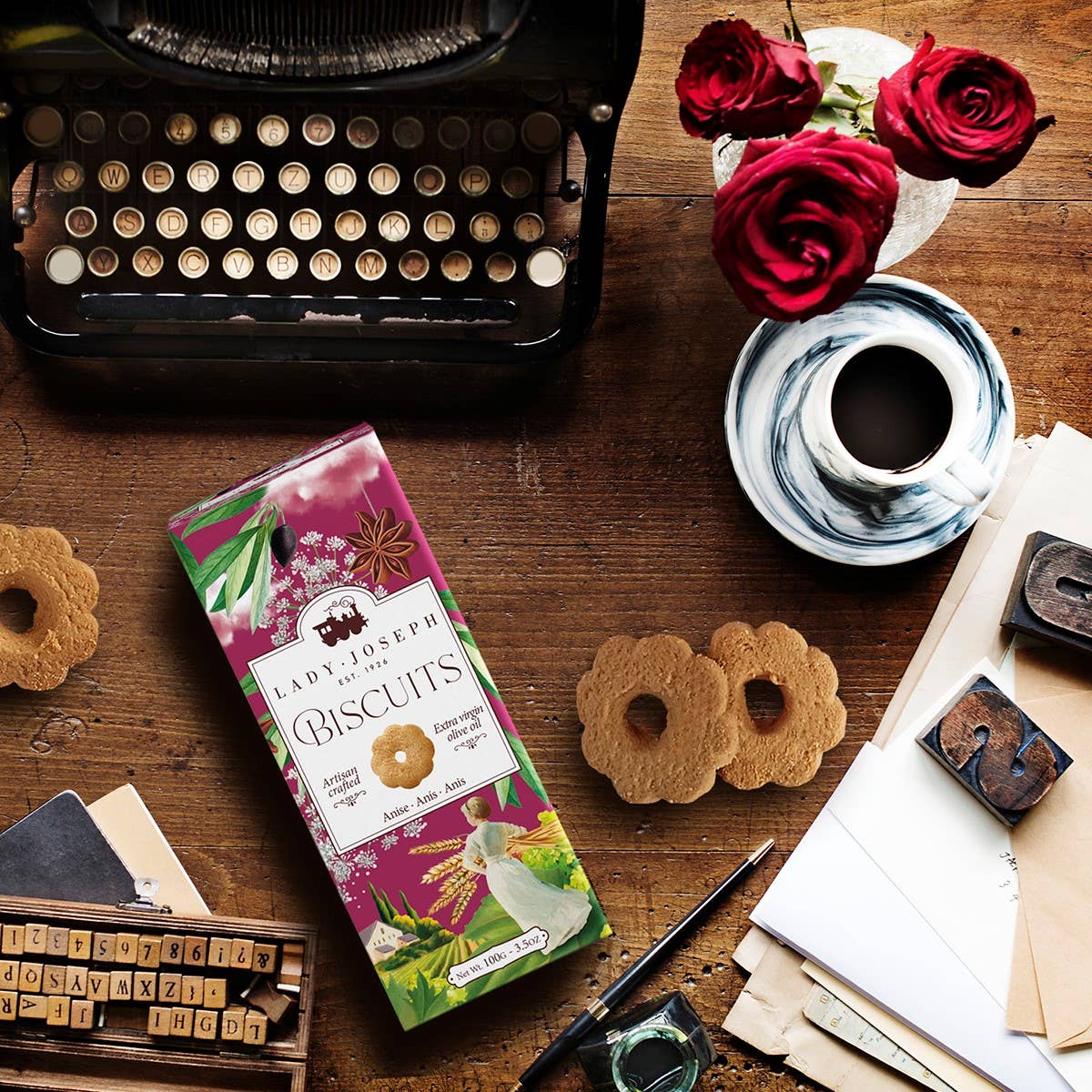 Anise cookie (cookie snack biscuit) Vegan, Anise cookie