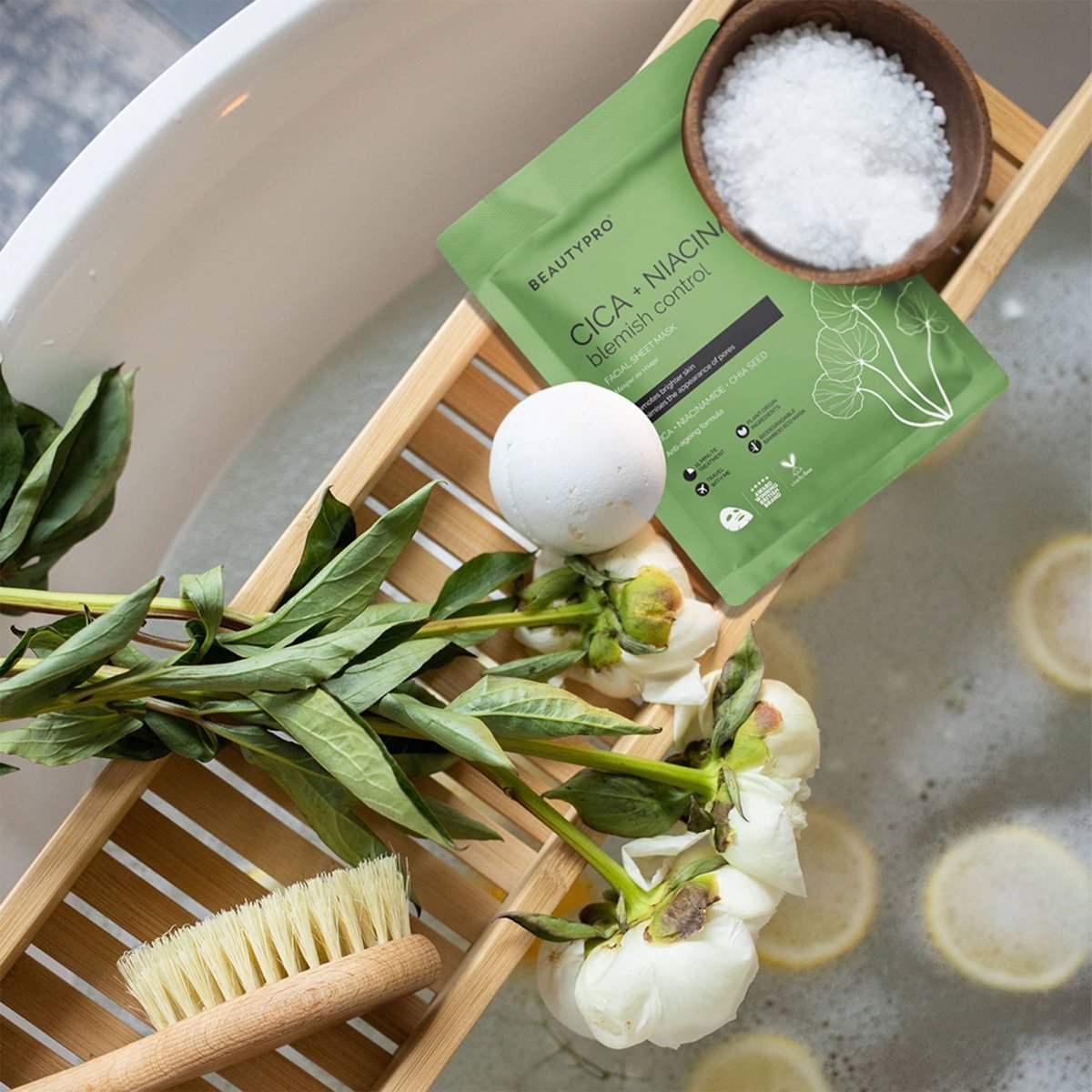 CICA + NIACINAMIDE Blemish Control Mask - 100% Biodegradable - Pockets of Bliss