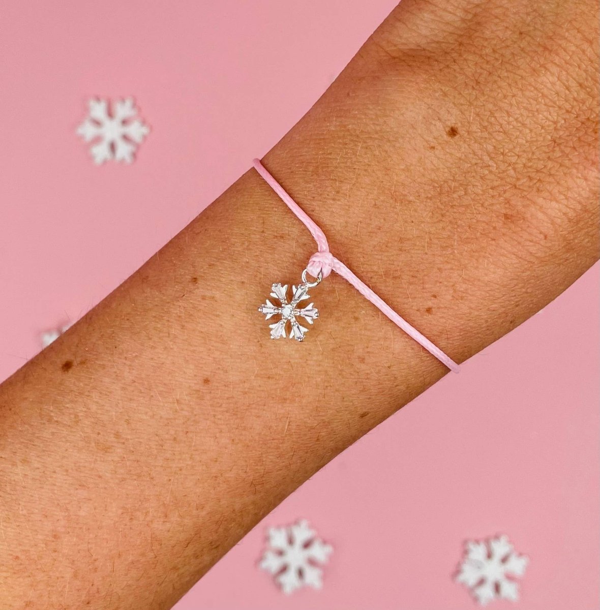 Sparkly Pink Christmas Bracelet - Pockets of Bliss