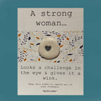 A Strong Woman Ceramic Pocket Hug and Card - Pockets of Bliss