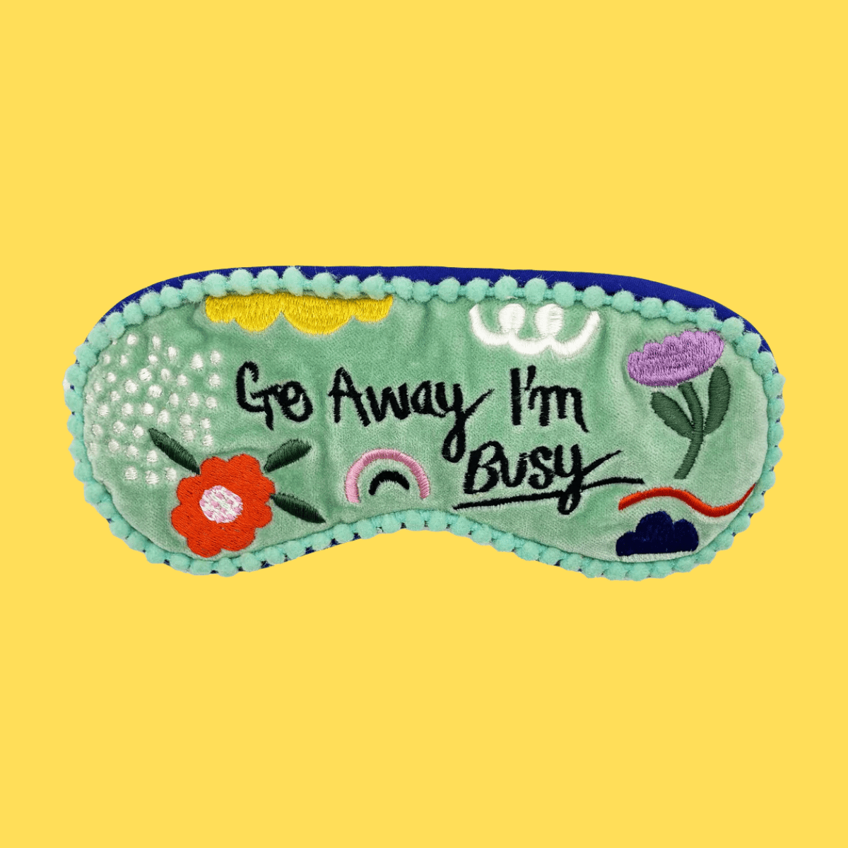 Go Away, I’m Busy Eyemask – Velvet &amp; Satin - Pockets of Bliss