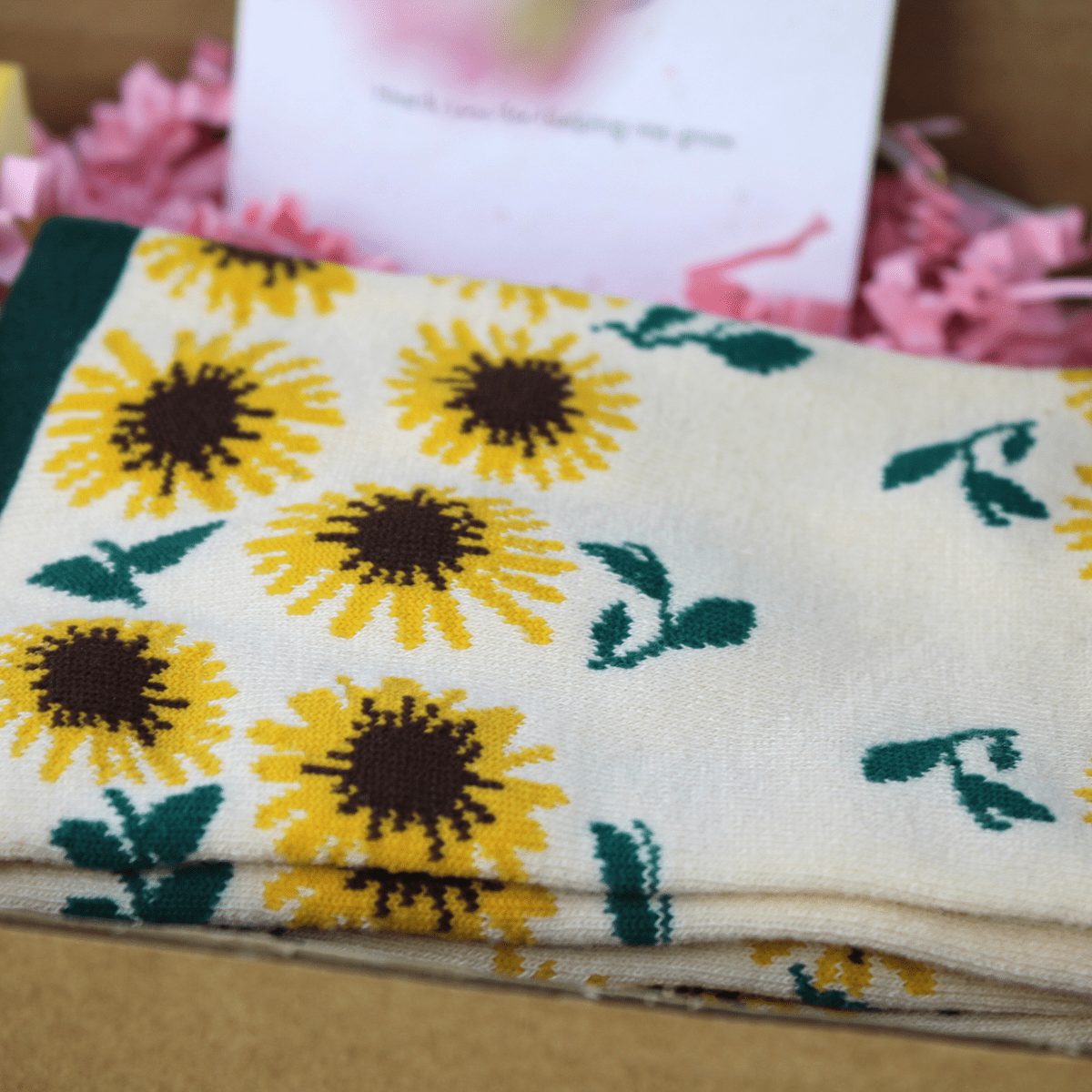 Grateful Heart Teacher Gift Box – Sunflower Socks & Keepsakes - Pockets of Bliss