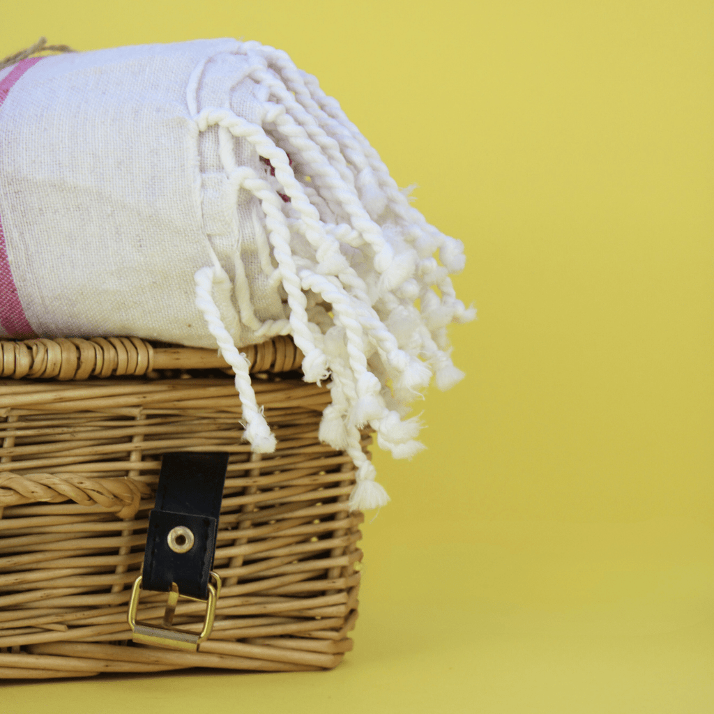 Hammam Spa Towel – Sunset Pink 100% Cotton - Pockets of Bliss