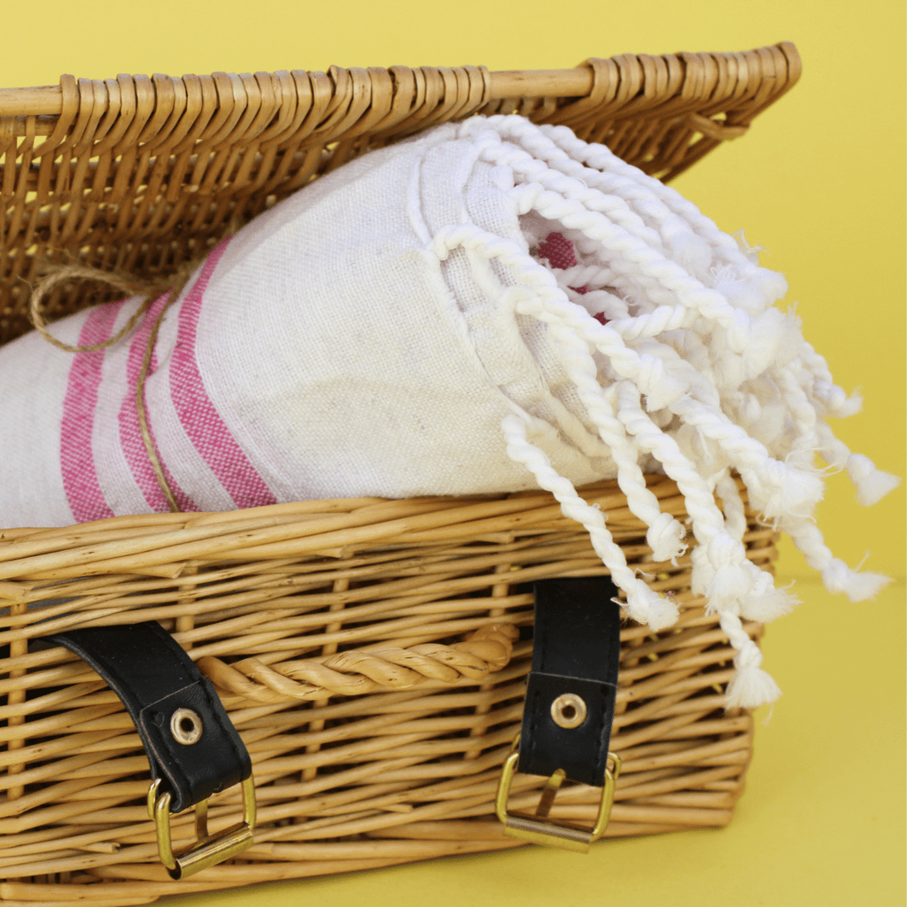 Hammam Spa Towel – Sunset Pink 100% Cotton - Pockets of Bliss
