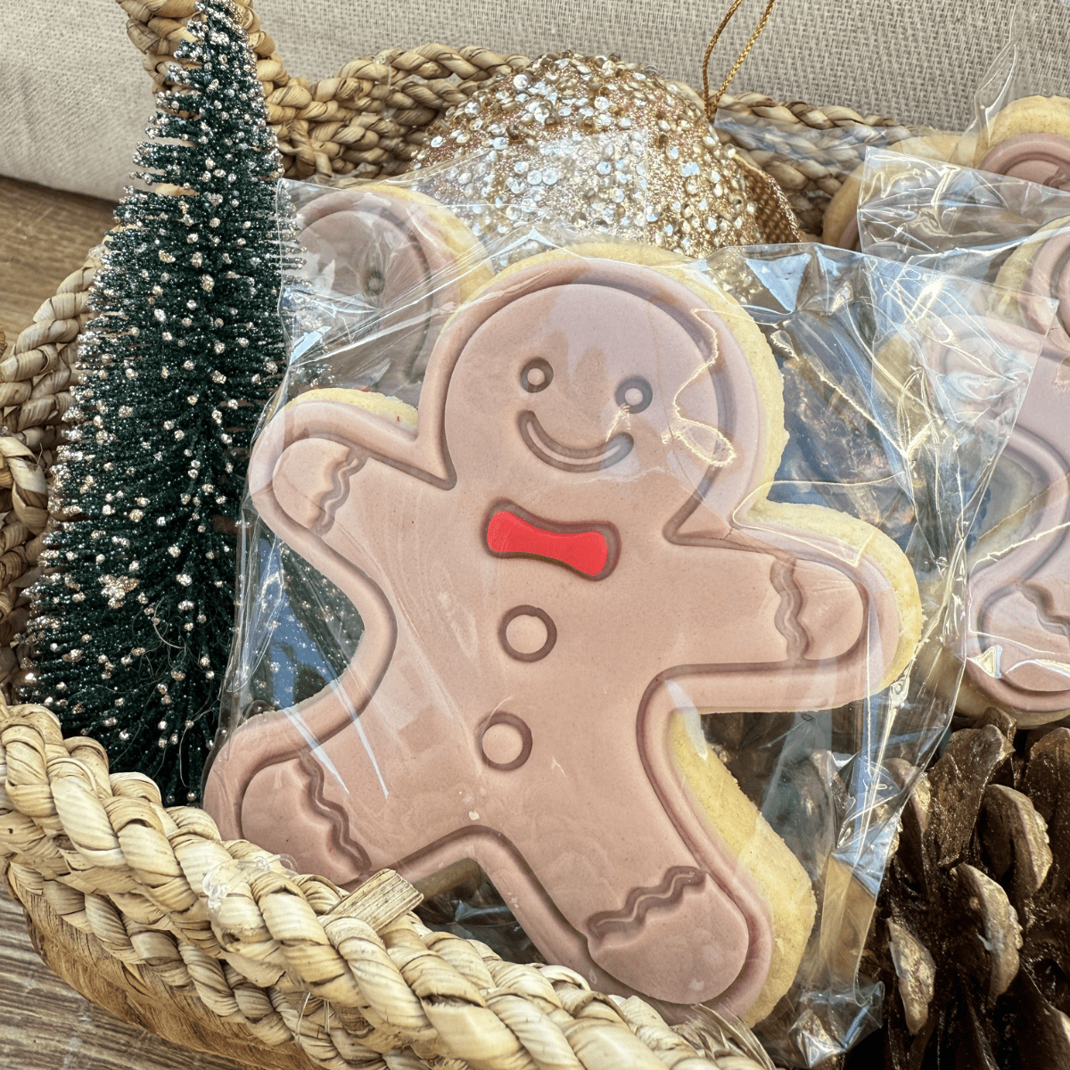 Iced Vanilla Gingerbread Biscuit | Handcrafted Christmas Cookie - Pockets of Bliss