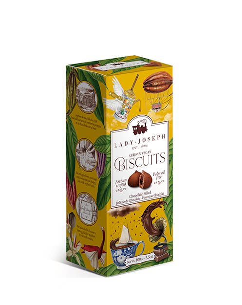 Lady Joseph Vegan Chocolate Filled Biscuits – Artisan Chocolate Cookies - Pockets of Bliss