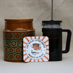 "Life Begins After Coffee" Coaster – Fun Retro Coffee Lover Gift - Pockets of Bliss