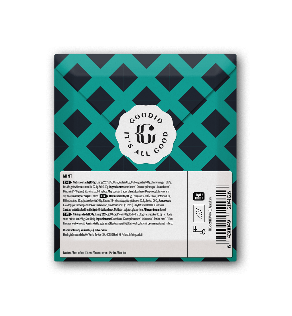 Mint Chocolate 65% – Festive Indulgence - Pockets of Bliss