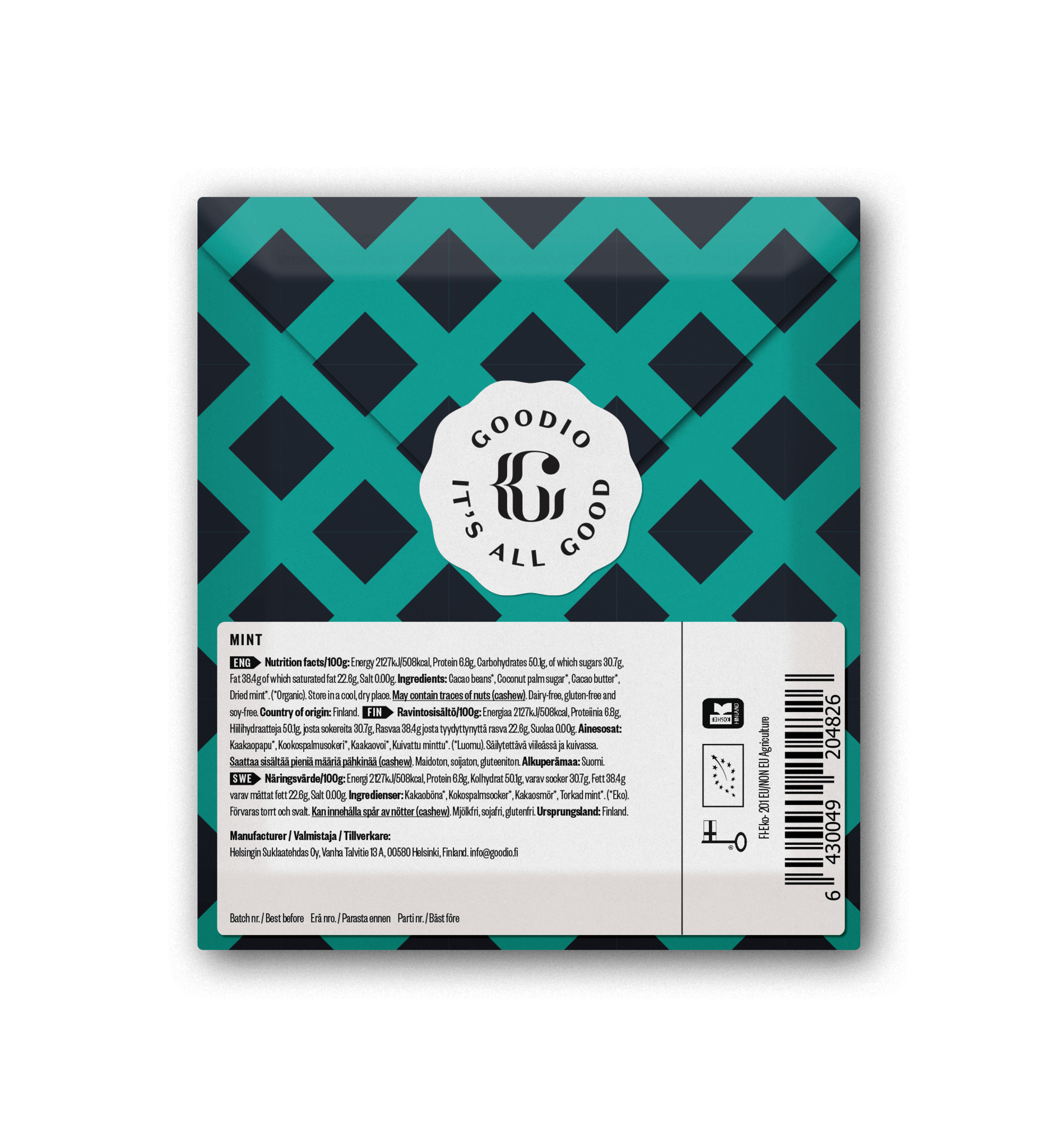 Mint Chocolate 65% – Festive Indulgence - Pockets of Bliss