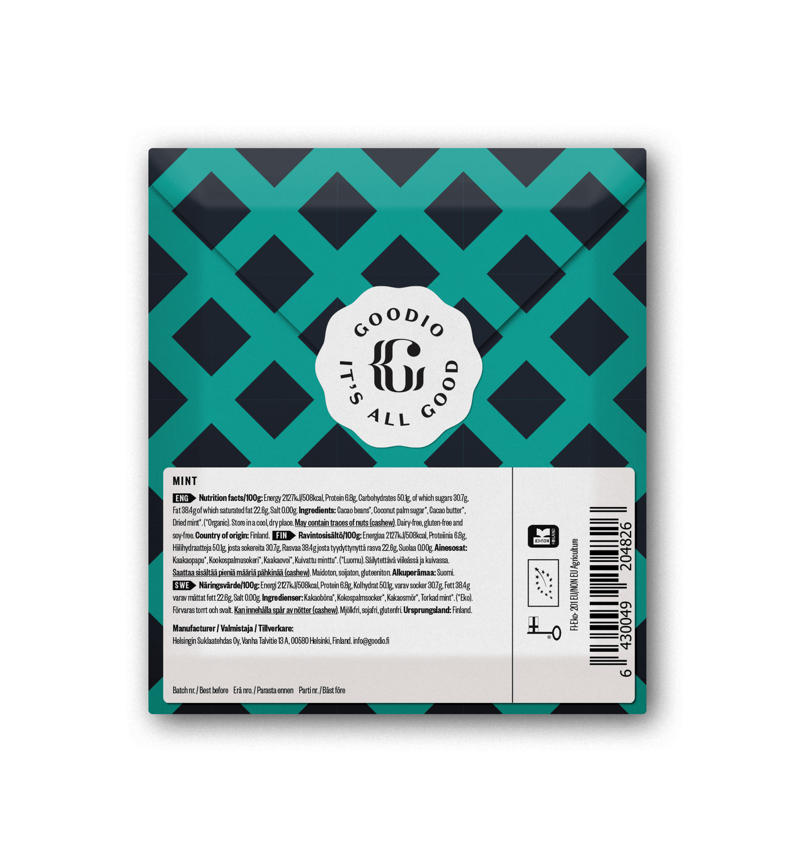 Mint Chocolate 65% – Festive Indulgence - Pockets of Bliss