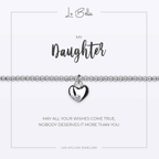 My Daughter Sentiments Bracelet – Heart Charm Jewellery Gift for Daughters - Pockets of Bliss