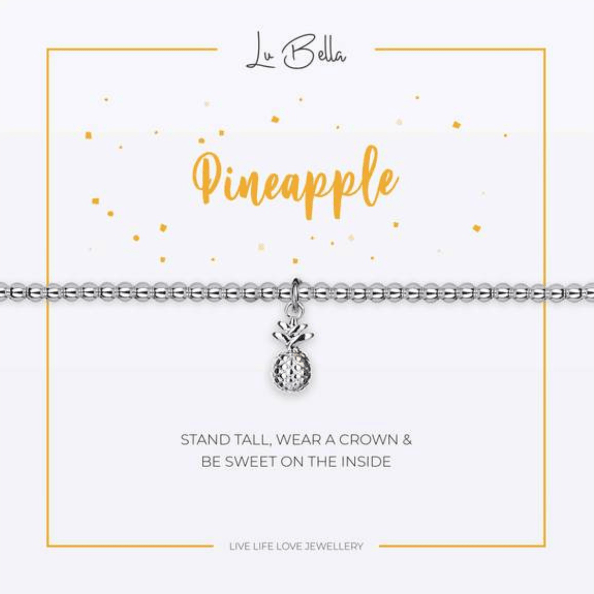 Pineapple Sentiments Bracelet – Tropical Charm Jewellery Gift for Women - Pockets of Bliss