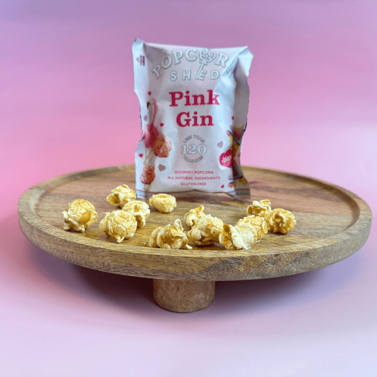 Pink Gin &amp; Tonic Caramel Popcorn | Vegan Gourmet Popcorn - Pockets of Bliss
