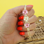 Pressed Flower Adjustable Cord Bracelet – Real Dried Flowers in Resin - Pockets of Bliss