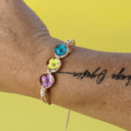 Pressed Flower Adjustable Cord Bracelet – Real Dried Flowers in Resin - Pockets of Bliss