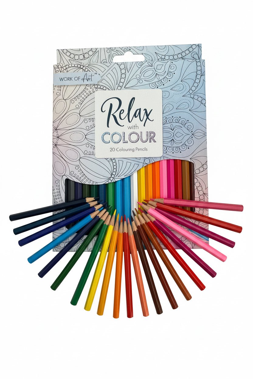 Relax with colour 20 colouring pencils - Pockets of Bliss