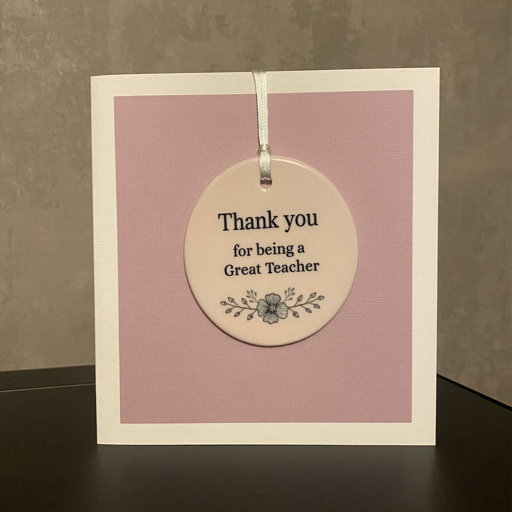Thank You Teacher Greeting Card & Ceramic Keepsake🍎 - Pockets of Bliss