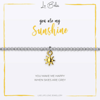 You Are My Sunshine Sentiments Bracelet – Gold Sun Charm Jewellery Gift for Her - Pockets of Bliss
